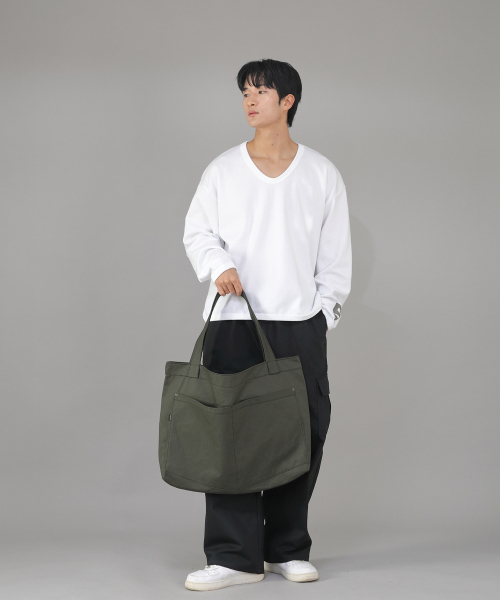 SAINTCREW(セントクルー)の「メガビッグサイズペンタゴンエコバッグ MBE-141 カーキ BKS(エコバッグ/サブバッグ・メンズ・その他・フリー)」の4枚目の写真