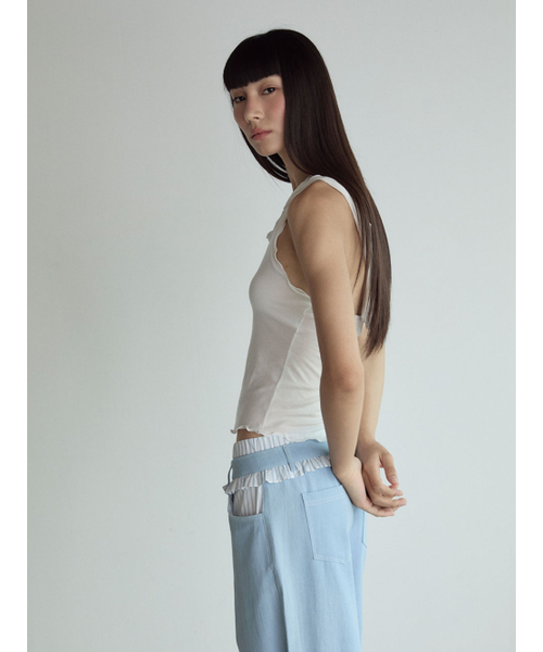 VISUS(ヴィスシュ)の「Frill Block Pants_Light Blue(デニムパンツ・レディース・その他・SMALL/MEDIUM)」の8枚目の写真