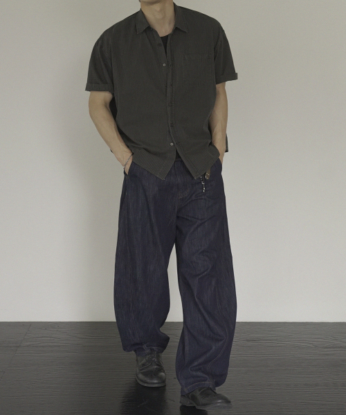 SIIIIDO（シド）の「ALDO SUMMER CURVED LINE DENIM JEANS #1（デニムパンツ・メンズ・その他・1/2/0/4）」の3枚目の写真