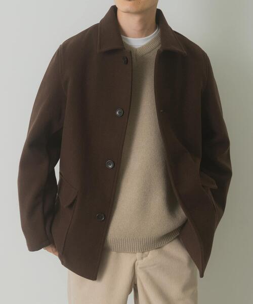 ITEMS URBANRESEARCH（アイテムズ アーバンリサーチ）の「360°stretch ショートコート（ブルゾン・メンズ・ブラック/ダークブラウン・MEDIUM/LARGE）」の9枚目の写真