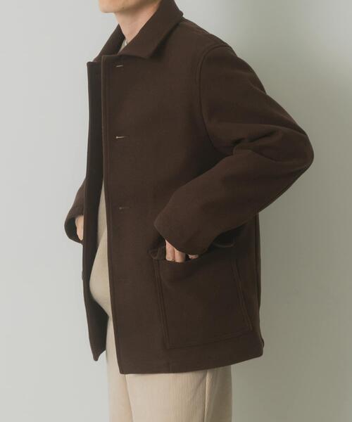 ITEMS URBANRESEARCH（アイテムズ アーバンリサーチ）の「360°stretch ショートコート（ブルゾン・メンズ・ブラック/ダークブラウン・MEDIUM/LARGE）」の10枚目の写真