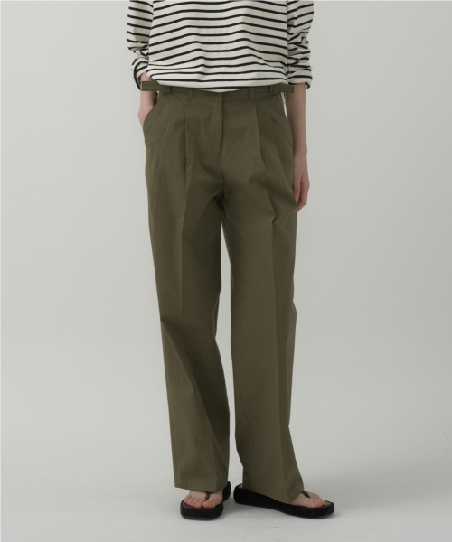 MOTT(モット)の「バックルコットンパンツ - カーキ(その他パンツ・レディース・その他・SMALL/MEDIUM)」の4枚目の写真