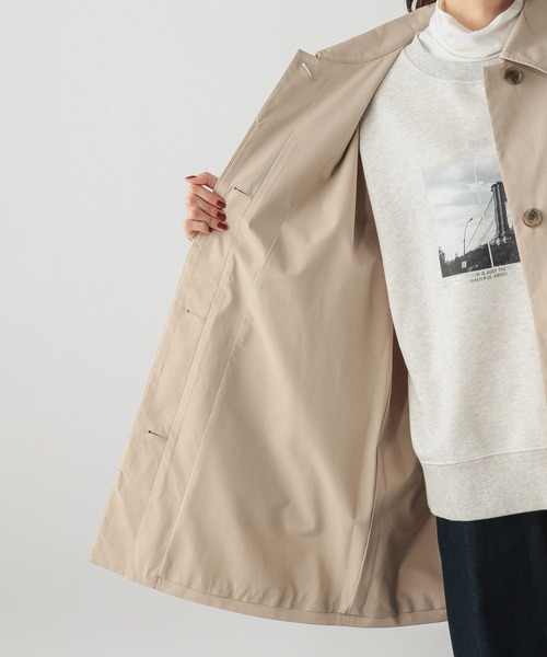 GLOBAL WORK（グローバルワーク）の「防風ステンカラーミドルコート/612367（ステンカラーコート・レディース・カーキブラウン/ベージュ/モカ・LARGE/MEDIUM）」の17枚目の写真