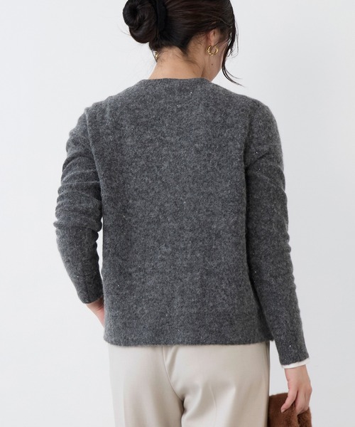 MICA&DEAL（マイカ＆ディール）の「ラメクルーネックカーディガン（カーディガン/ボレロ・レディース・ピンク/チャコールグレー・FREE）」の15枚目の写真