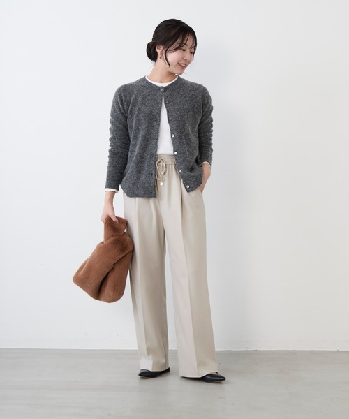 MICA&DEAL（マイカ＆ディール）の「ラメクルーネックカーディガン（カーディガン/ボレロ・レディース・ピンク/チャコールグレー・FREE）」の16枚目の写真