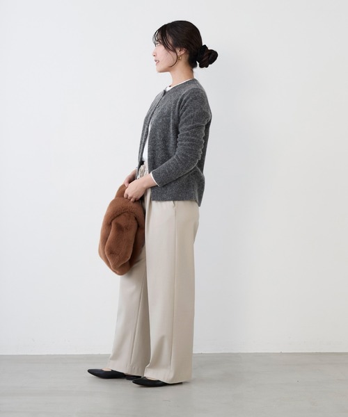 MICA&DEAL（マイカ＆ディール）の「ラメクルーネックカーディガン（カーディガン/ボレロ・レディース・ピンク/チャコールグレー・FREE）」の17枚目の写真