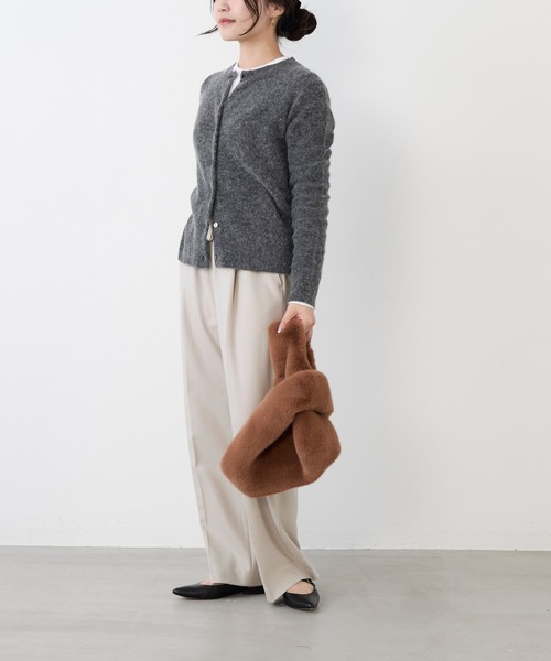 MICA&DEAL（マイカ＆ディール）の「ラメクルーネックカーディガン（カーディガン/ボレロ・レディース・ピンク/チャコールグレー・FREE）」の21枚目の写真