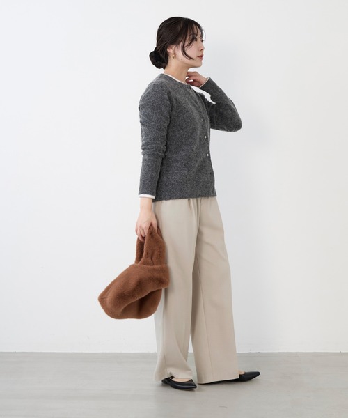 MICA&DEAL（マイカ＆ディール）の「ラメクルーネックカーディガン（カーディガン/ボレロ・レディース・ピンク/チャコールグレー・FREE）」の22枚目の写真