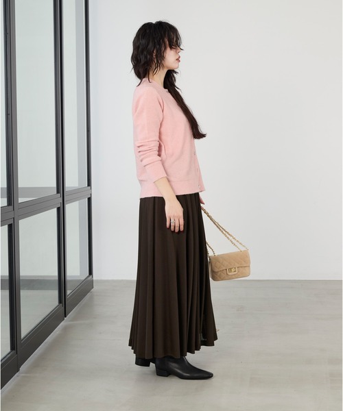 MICA&DEAL（マイカ＆ディール）の「ラメクルーネックカーディガン（カーディガン/ボレロ・レディース・ピンク/チャコールグレー・FREE）」の12枚目の写真