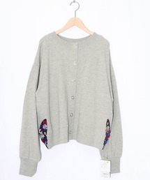 ScoLar（スカラー）の「153784：裾蝶刺繍2wayミニ裏毛カーディガン（カーディガン/ボレロ）」