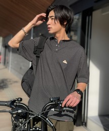 Java（ジャバ）の「《JaVaジャバコラボ》【接触冷感機能付き】315gヘビーウェイト素材 裾ドロスト付き リングドット釦 ヘンリーネックTシャツ（Tシャツ/カットソー）」