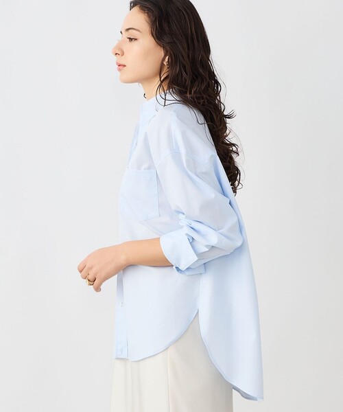 NOLLEY’S Sophi（ノーリーズソフィ）の「ウォッシャブルOX2WAYシャツ（シャツ/ブラウス・レディース・イエロー/サックスブルー/ミント・38）」の2枚目の写真