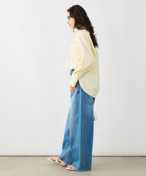 NOLLEY’S Sophi（ノーリーズソフィ）の「ウォッシャブルOX2WAYシャツ（シャツ/ブラウス・レディース・イエロー/サックスブルー/ミント・38）」の5枚目の写真