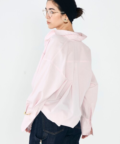 NOLLEY’S Sophi(ノーリーズソフィ)の「ウォッシャブルOX2WAYシャツ(シャツ/ブラウス・レディース・イエロー/サックスブルー/ミント/ベビーピンク・38)」の9枚目の写真