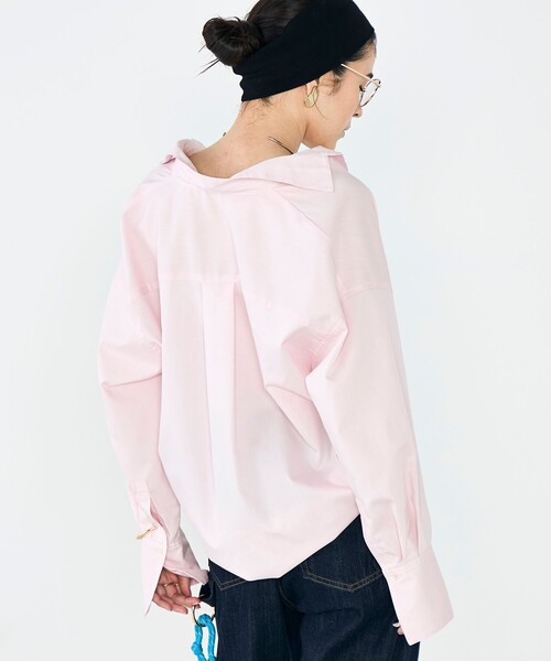 NOLLEY’S Sophi(ノーリーズソフィ)の「ウォッシャブルOX2WAYシャツ(シャツ/ブラウス・レディース・イエロー/サックスブルー/ミント/ベビーピンク・38)」の7枚目の写真