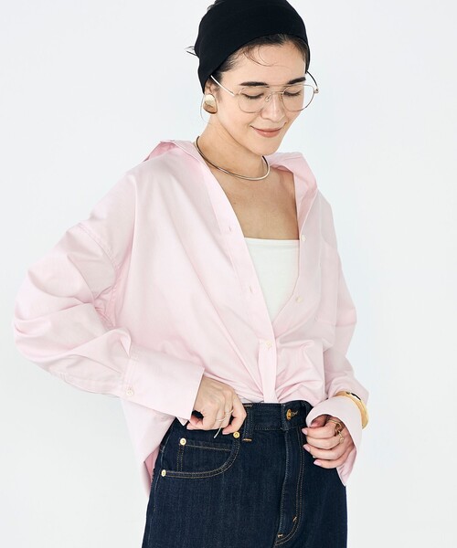 NOLLEY’S Sophi(ノーリーズソフィ)の「ウォッシャブルOX2WAYシャツ(シャツ/ブラウス・レディース・イエロー/サックスブルー/ミント/ベビーピンク・38)」の6枚目の写真