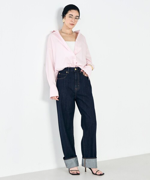 NOLLEY’S Sophi(ノーリーズソフィ)の「ウォッシャブルOX2WAYシャツ(シャツ/ブラウス・レディース・イエロー/サックスブルー/ミント/ベビーピンク・38)」の5枚目の写真
