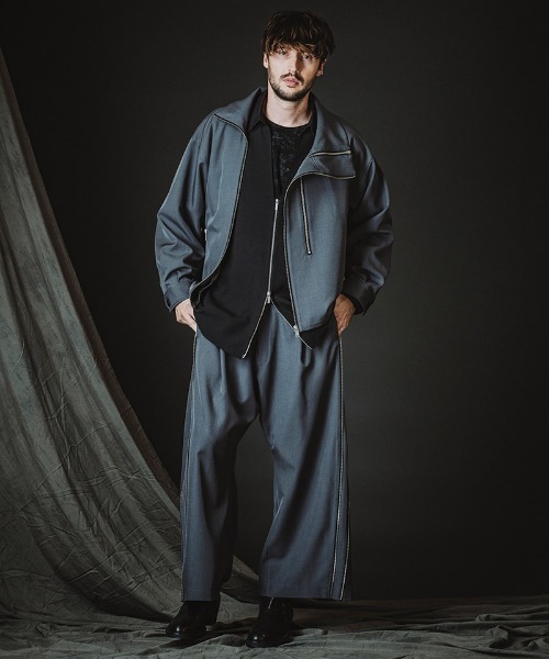 NO ID.(ノーアイディ)の「mj11346-W-ZIP BIGトラックBLZ ブルゾン(458006-397B)(ブルゾン・メンズ・グレー/ブラック・ONE SIZE)」の15枚目の写真