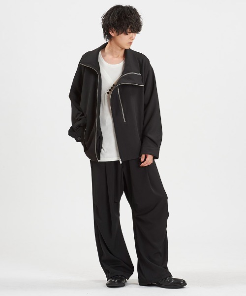 NO ID.(ノーアイディ)の「mj11346-W-ZIP BIGトラックBLZ ブルゾン(458006-397B)(ブルゾン・メンズ・グレー/ブラック・ONE SIZE)」の3枚目の写真