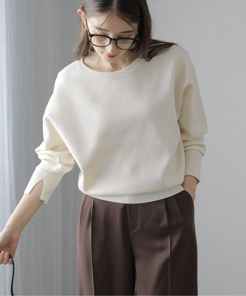 La TOTALITE(ラトータリテ)の「《追加2》【洗える】接結クルーネックプルオーバー(ニット/セーター・レディース・ホワイト系その他/レッド・FREE)」の1枚目の写真