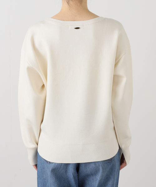 La TOTALITE(ラトータリテ)の「《追加2》【洗える】接結クルーネックプルオーバー(ニット/セーター・レディース・ホワイト系その他/レッド・FREE)」の16枚目の写真