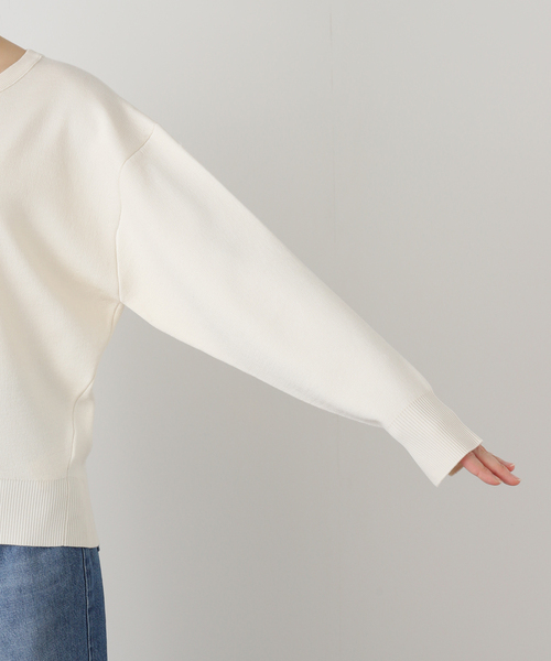 La TOTALITE(ラトータリテ)の「《追加2》【洗える】接結クルーネックプルオーバー(ニット/セーター・レディース・ホワイト系その他/レッド・FREE)」の17枚目の写真