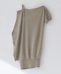 NILLRING（ニルリン）の「D07.00 Unbalanced boat neck short-sleeved Dress _ Beige（ワンピース）」