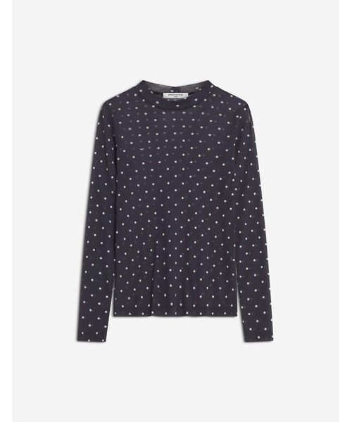 Maison Kitsune(メゾンキツネ)の「POLKA DOT FOX MESH TOP(その他トップス・レディース・ブラック×ホワイト・L/M/S)」の1枚目の写真