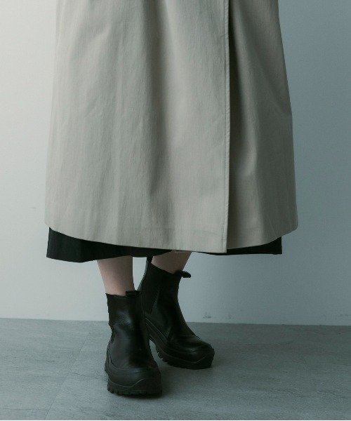 SERENO(セレーノ)の「ビッグカラーロングコート(トレンチコート・レディース・ライトグレー/ダークグレー・ONESIZE)」の13枚目の写真