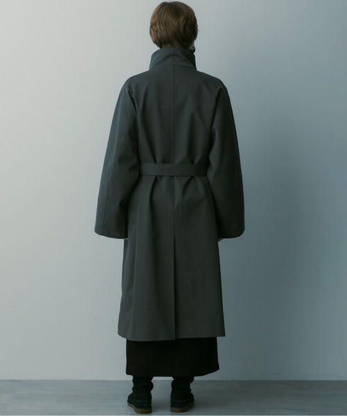 SERENO(セレーノ)の「ビッグカラーロングコート(トレンチコート・レディース・ライトグレー/ダークグレー・ONESIZE)」の21枚目の写真
