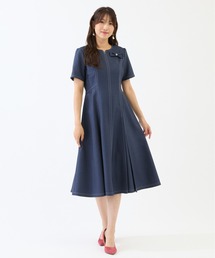 Rose Tiara（ローズティアラ）の「【イージーケア/伸縮性◎】デニムライクワンピース（ワンピース）」