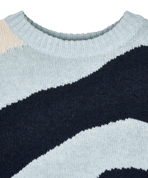 Bb' BENETTON（ビーフラットベネトン）の「リズミカルニットプルオーバー (スカイブルー)（ニット/セーター・レディース・その他・ONE SIZE）」の2枚目の写真