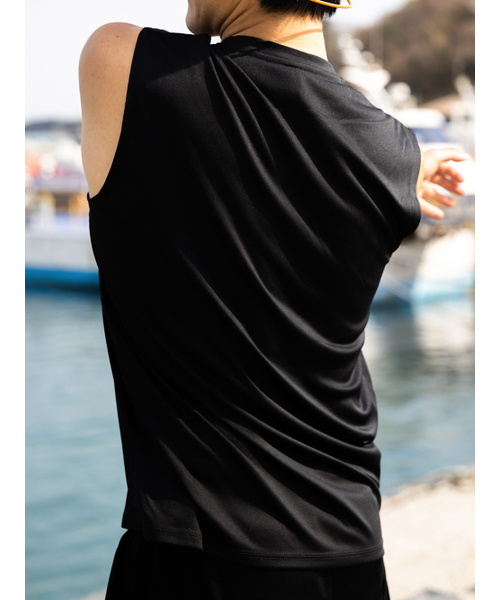 FINDCHILLIN（ファインド チリン）の「FCHl02 インターロックドライスリーブレスブラック（Tシャツ/カットソー・メンズ・ブラック・S/M/L/2XL/XL）」の5枚目の写真