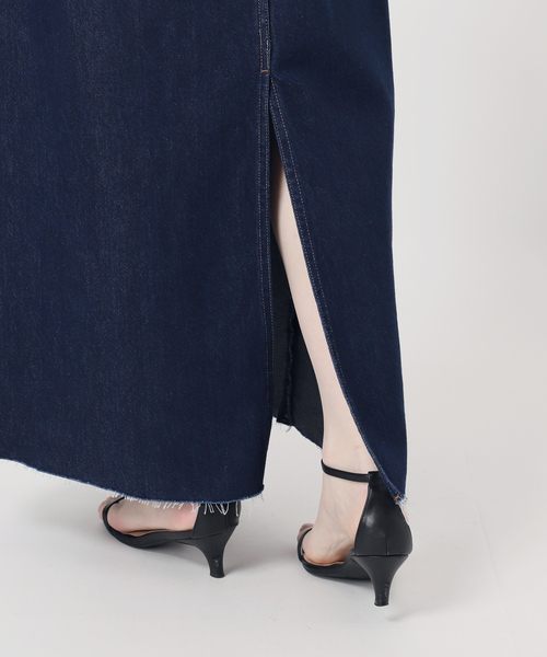 B.C STOCK(ベーセーストック)の「ウォッシャブル / DU JOUR / デュ ジュール SQUARE JEAN PINAFORE(ジャンパースカート・レディース・ホワイト/ネイビー・FREE)」の8枚目の写真