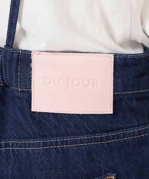B.C STOCK(ベーセーストック)の「ウォッシャブル / DU JOUR / デュ ジュール SQUARE JEAN PINAFORE(ジャンパースカート・レディース・ホワイト/ネイビー・FREE)」の19枚目の写真