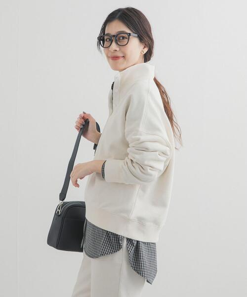 URBAN RESEARCH DOORS（アーバンリサーチドアーズ）の「刺繍スタンドカラースウェット（スウェット・レディース・ライトブルー/オフホワイト・FREE）」の5枚目の写真