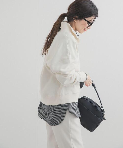 URBAN RESEARCH DOORS（アーバンリサーチドアーズ）の「刺繍スタンドカラースウェット（スウェット・レディース・ライトブルー/オフホワイト・FREE）」の7枚目の写真