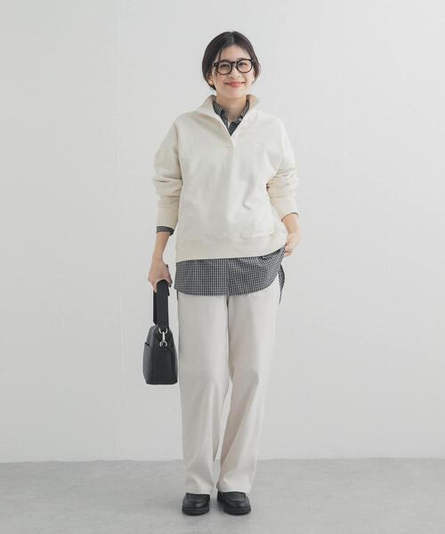 URBAN RESEARCH DOORS（アーバンリサーチドアーズ）の「刺繍スタンドカラースウェット（スウェット・レディース・ライトブルー/オフホワイト・FREE）」の8枚目の写真