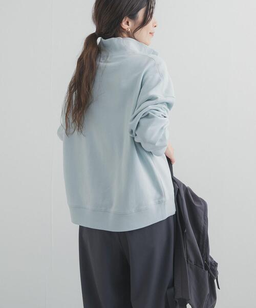 URBAN RESEARCH DOORS（アーバンリサーチドアーズ）の「刺繍スタンドカラースウェット（スウェット・レディース・ライトブルー/オフホワイト・FREE）」の17枚目の写真