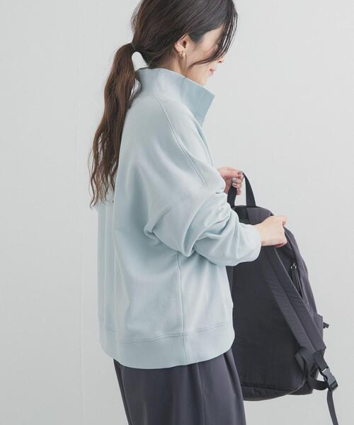 URBAN RESEARCH DOORS（アーバンリサーチドアーズ）の「刺繍スタンドカラースウェット（スウェット・レディース・ライトブルー/オフホワイト・FREE）」の18枚目の写真