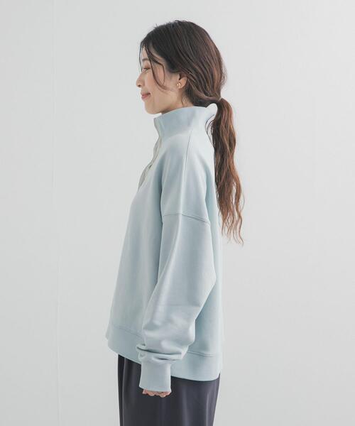 URBAN RESEARCH DOORS（アーバンリサーチドアーズ）の「刺繍スタンドカラースウェット（スウェット・レディース・ライトブルー/オフホワイト・FREE）」の20枚目の写真