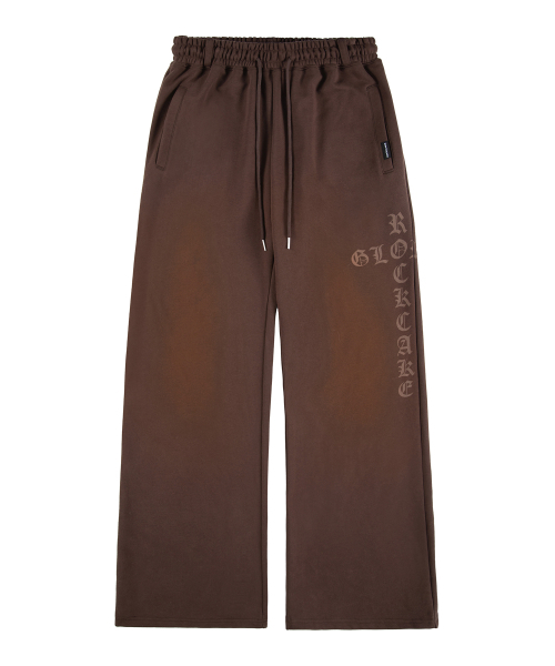 ROCKCAKE(ロックケーキ)の「Washed Cross Lettering 2way Jogger - Brown(スウェットパンツ・レディース・その他・S/XS)」の2枚目の写真