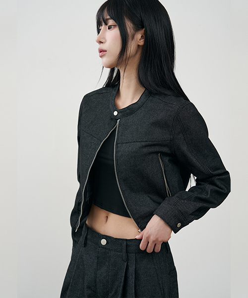 ARRAYED（アレイド）の「[ノンフェード] バーティカルバイカー クロップデニムジャケット [ブラウン]（デニムジャケット・メンズ・その他・S）」の4枚目の写真