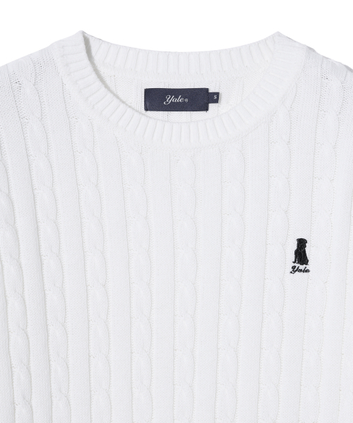 YALE(イェール)の「ウィメンズケーブルラウンドニット_アイボリー(ニット/セーター・レディース・その他・SMALL/LARGE/MEDIUM)」の3枚目の写真