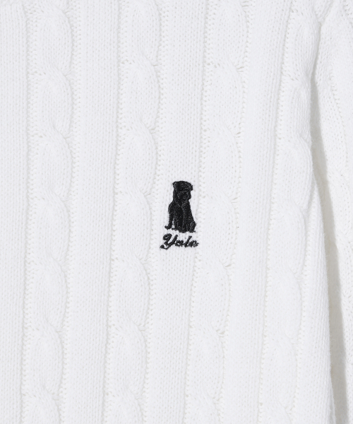 YALE(イェール)の「ウィメンズケーブルラウンドニット_アイボリー(ニット/セーター・レディース・その他・SMALL/LARGE/MEDIUM)」の4枚目の写真