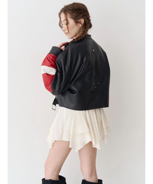 EVRIS(エヴリス)の「フリルリボンミニスカート(スカート・レディース・ブラック/ホワイト・FREE)」の5枚目の写真