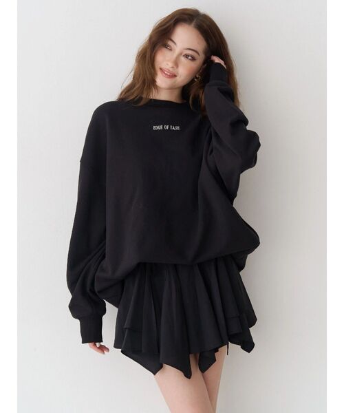 EVRIS(エヴリス)の「フリルリボンミニスカート(スカート・レディース・ブラック/ホワイト・FREE)」の10枚目の写真