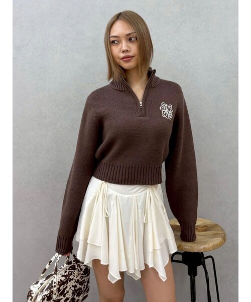 EVRIS(エヴリス)の「フリルリボンミニスカート(スカート・レディース・ブラック/ホワイト・FREE)」の15枚目の写真