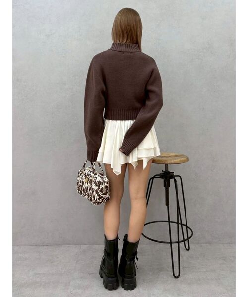 EVRIS(エヴリス)の「フリルリボンミニスカート(スカート・レディース・ブラック/ホワイト・FREE)」の18枚目の写真