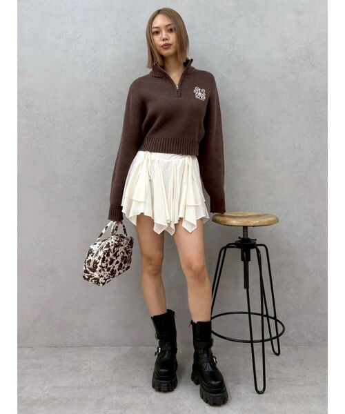 EVRIS(エヴリス)の「フリルリボンミニスカート(スカート・レディース・ブラック/ホワイト・FREE)」の19枚目の写真